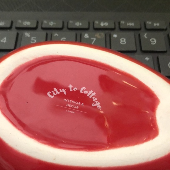 City to cottage Red & White Spoon Holder - Picture 4 of 6